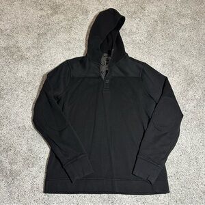 Banana Republic Quarter Button Pullover Hooded Sweater/Sweatshirt - Mens Small